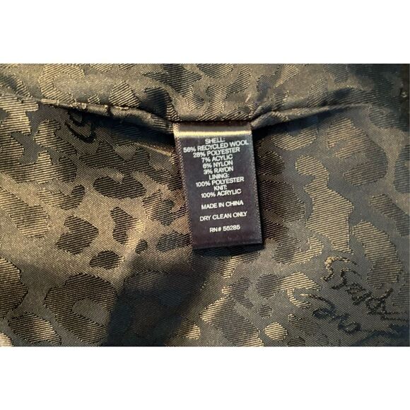 Express Black Side Zip WoolBland Trench Coat - Picture 10 of 11